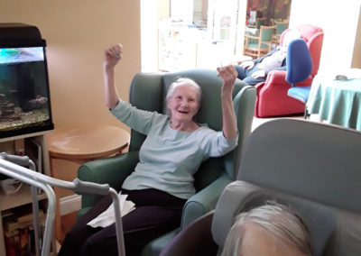 Princess Christian residents enjoying a music show in the lounge