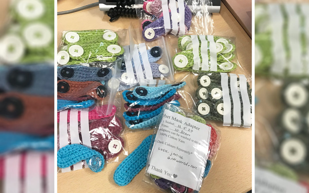 Princess Christian Care Home receive crocheted face mask adaptors