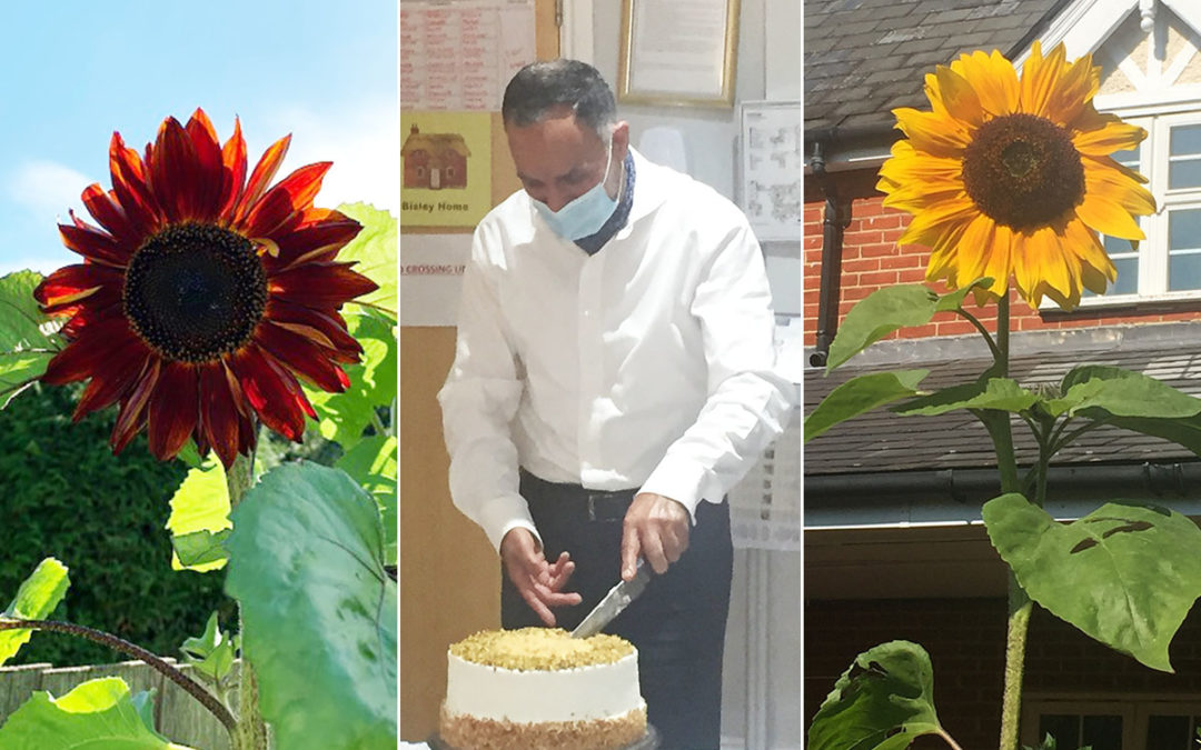 Birthday wishes and sunflowers at Princess Christian Care Home