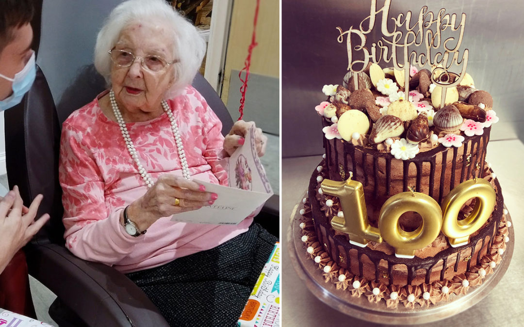 Joyce celebrates her 100th birthday at Princess Christian Care Home - Princess Christian Care Home Woking, Surrey