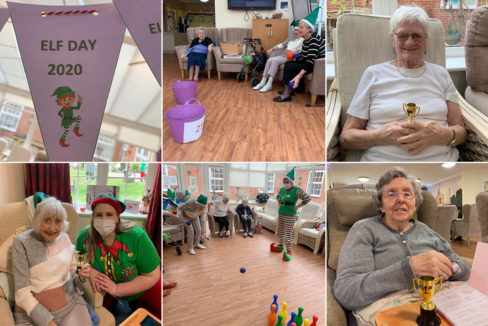 Elf Day fun and games at Princess Christian Care Home