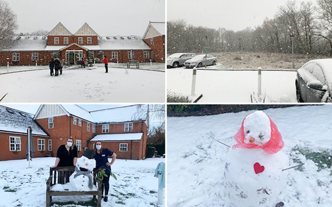 Birthday wishes and snow day fun at Princess Christian Care Home