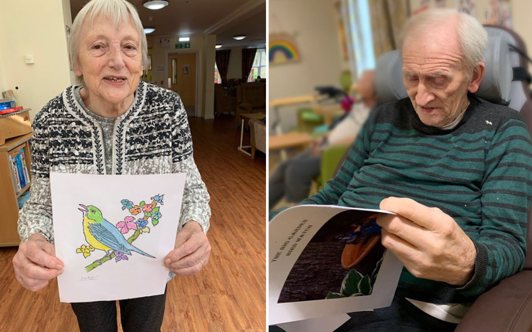 Bird spotting and colouring at Princess Christian Care Home