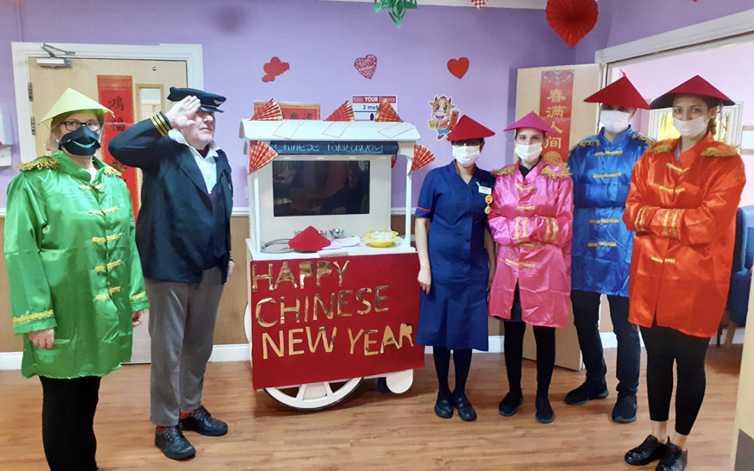 Checking in for Chinese New Year at Princess Christian Care Home