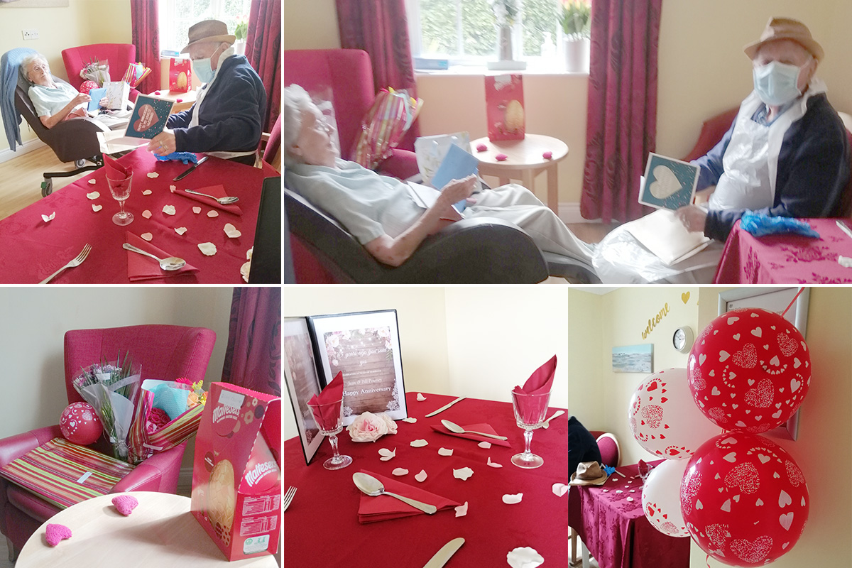 Anniversary celebrations for Jean and Bill at Princess Christian Care Home