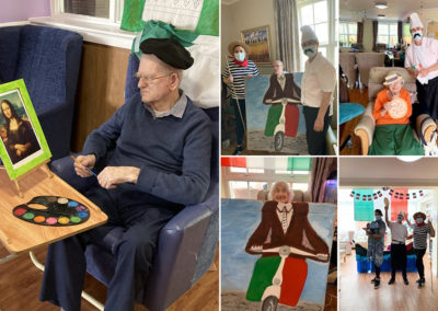Princess Christian Care Home residents enjoying celebrating Italian culture