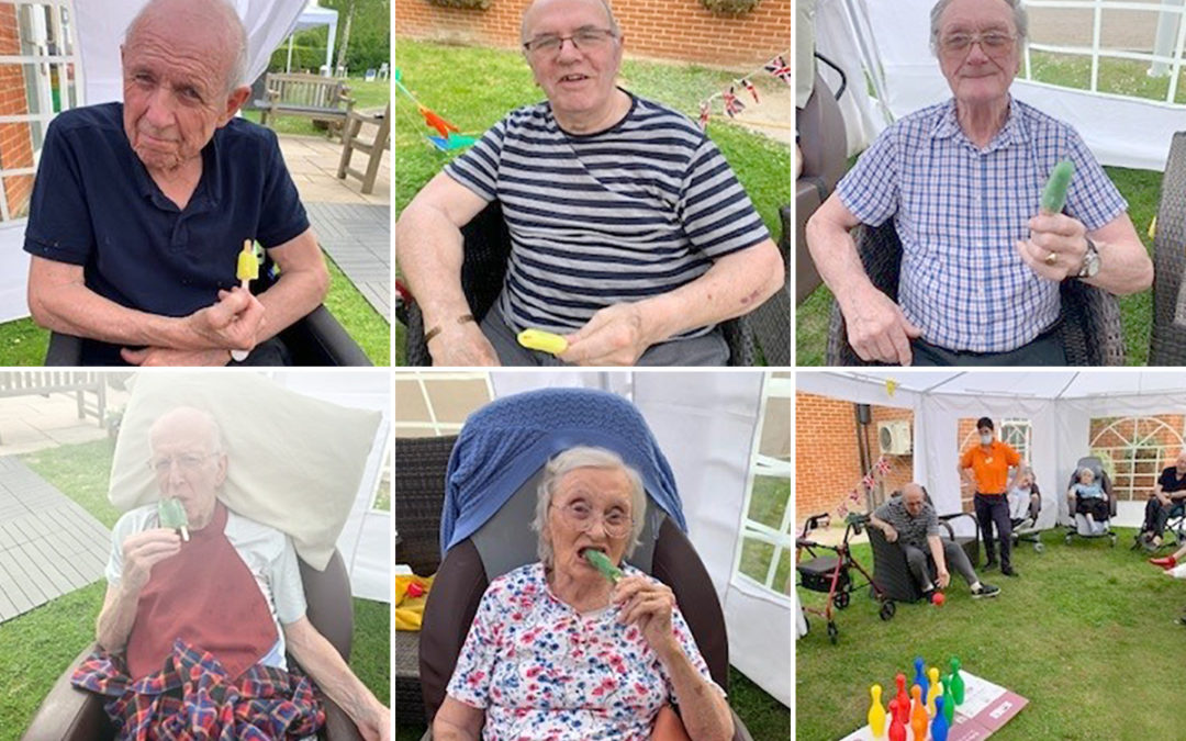 Group games and ice lollies at Princess Christian Care Home