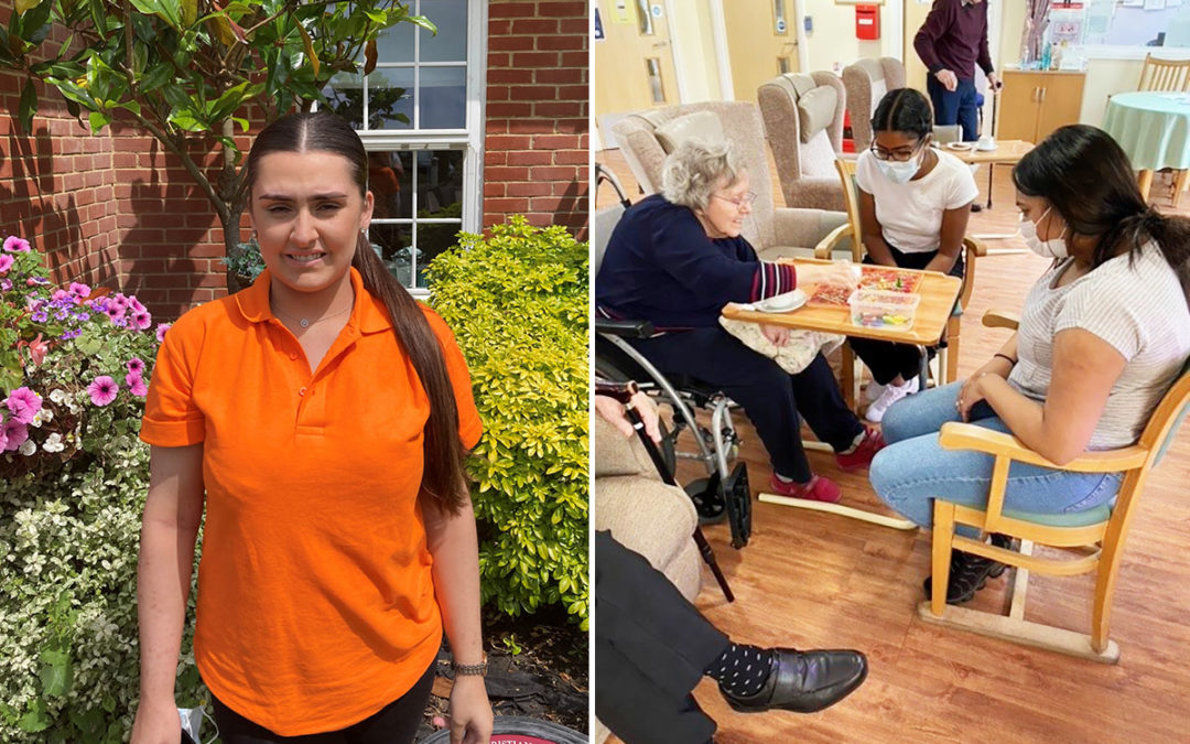 New staff member and work experience volunteers at Princess Christian Care Home