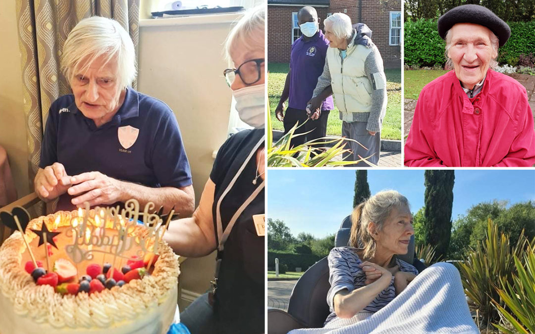 Birthday wishes and walks in the sunshine at Princess Christian Care Home