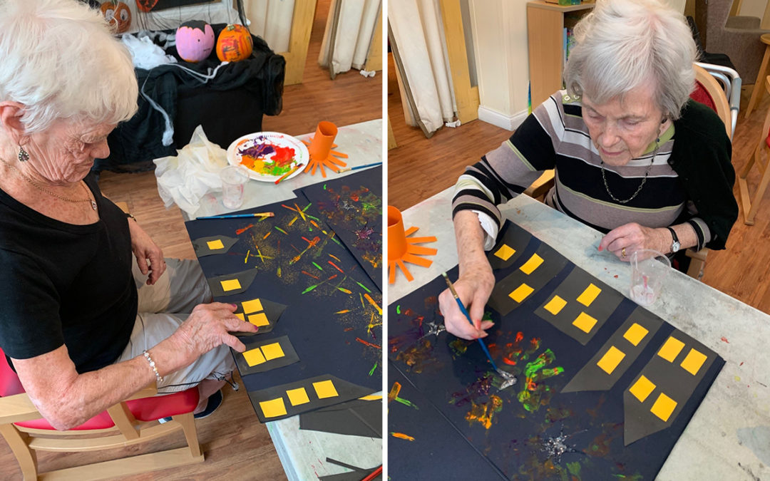 Princess Christian Care Home residents create firework paintings