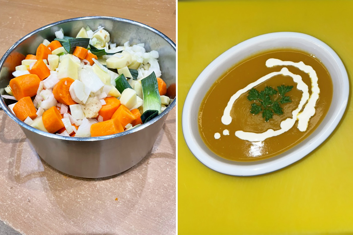 Vegetable soup at Princess Christian Care Home
