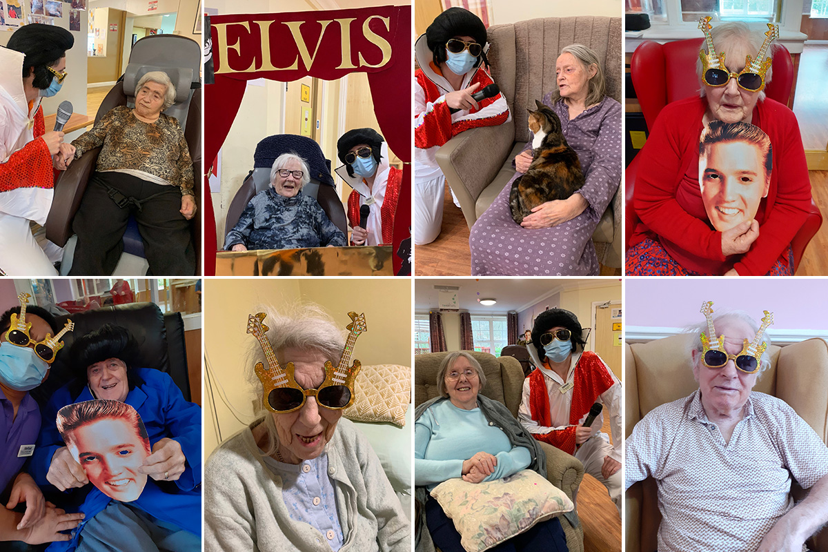 Princess Christian Care Home residents enjoying an Elvis themed day