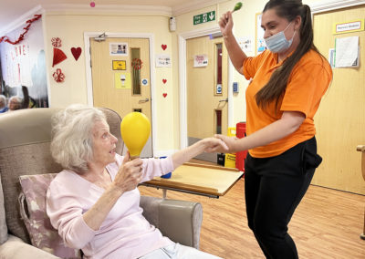 Fun with musical instruments and dancing at Princess Christian Care Home