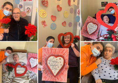 Valentines Day selfies at Princess Christian Care Home