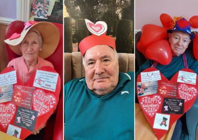Valentines Day fun photos at Princess Christian Care Home