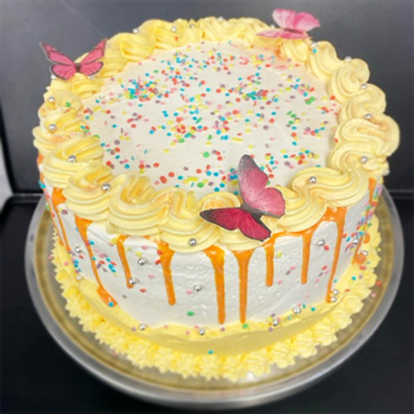 Butterfly caramel cake by Chef Cosmin at Princess Christian Care Home