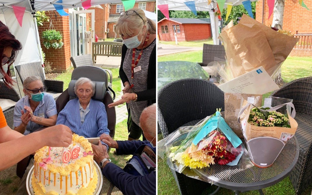 90th birthday celebrations for Jean at Princess Christian Care Home