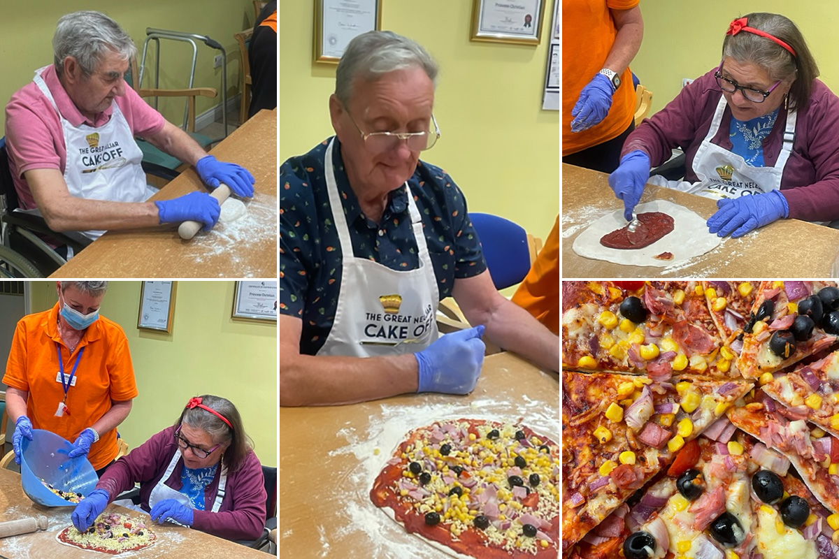 Princess Christian Care Home residents make perfect pizzas