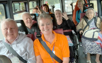 Princess Christian Care Home residents on a minibus going to Goldsworth Park