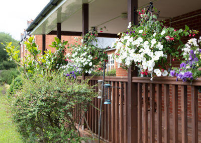 The pretty veranda at Princess Christian offers a cosy place to relax