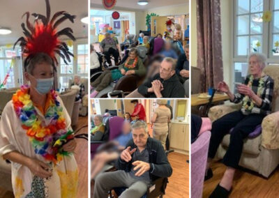 Carnival party fancy dress and dancing at Princess Christian Care Home