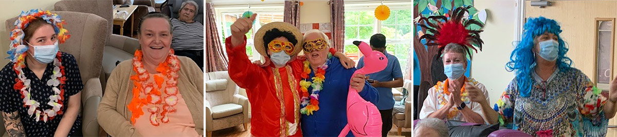 Carnival party fancy dress and dancing at Princess Christian Care Home