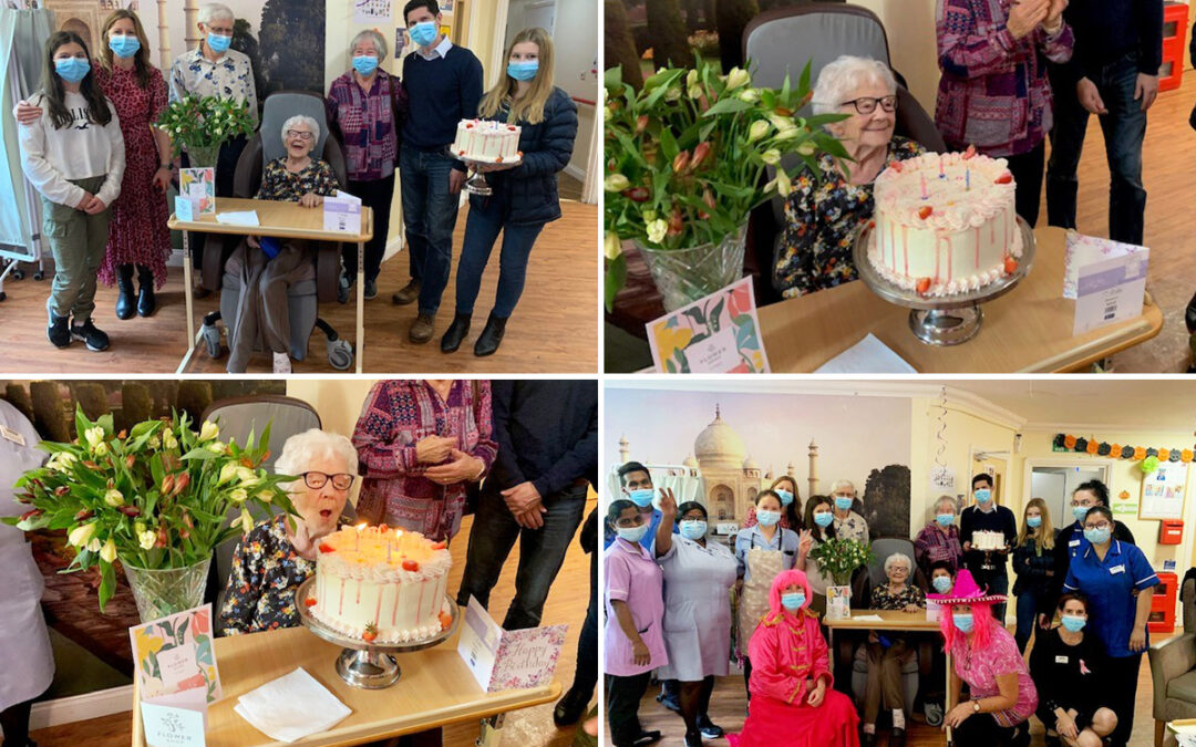 Happy birthday to Edna at Princess Christian Care Home