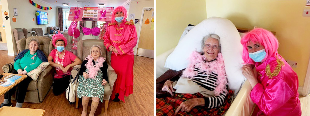 Breast Cancer Awareness activities and fancy dress at Princess Christian Care Home