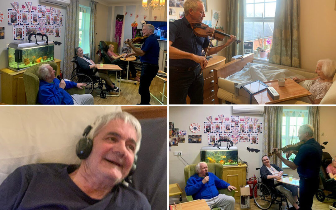 Musician Kevin serenades Princess Christian Care Home residents