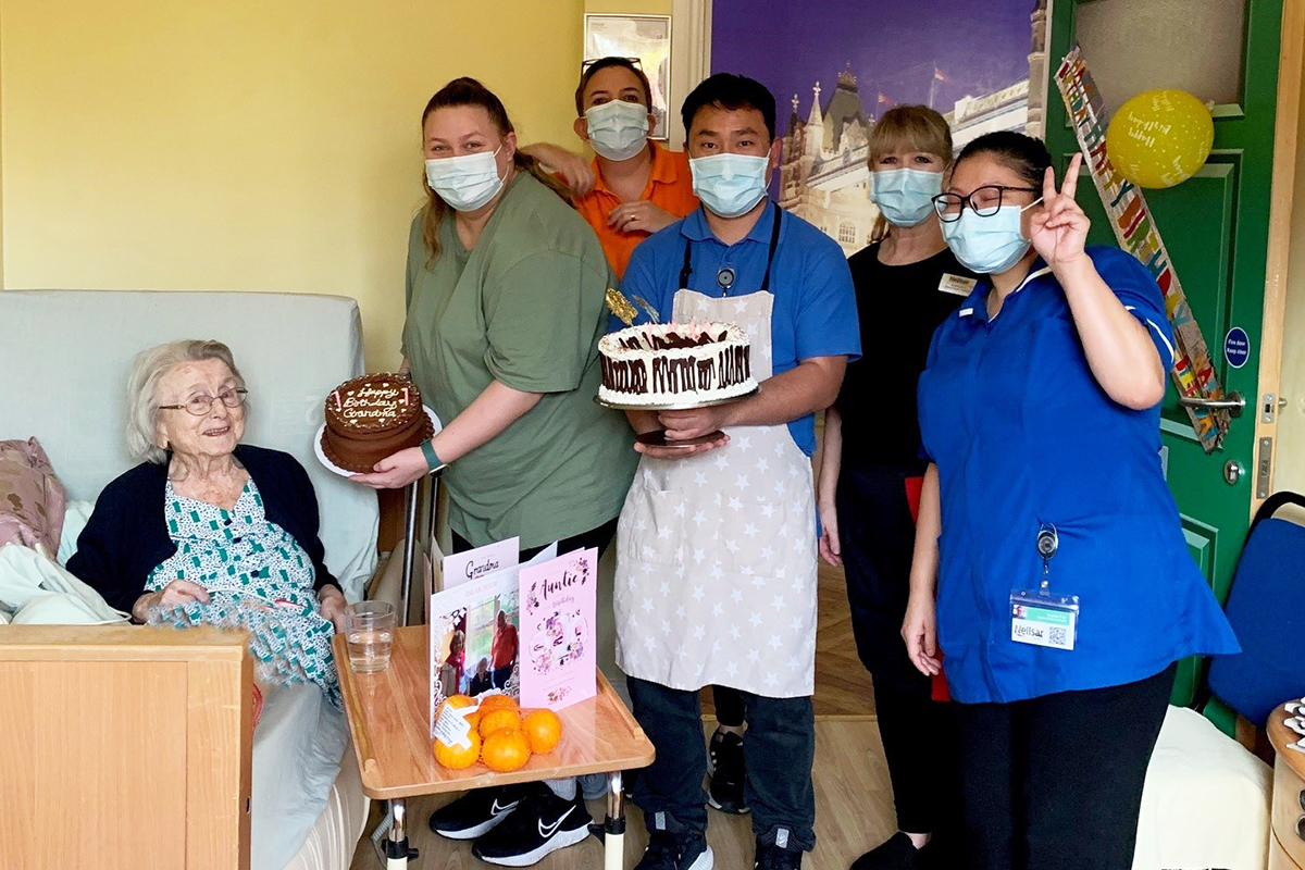 Birthday wishes for Marjorie at Princess Christian Care Home