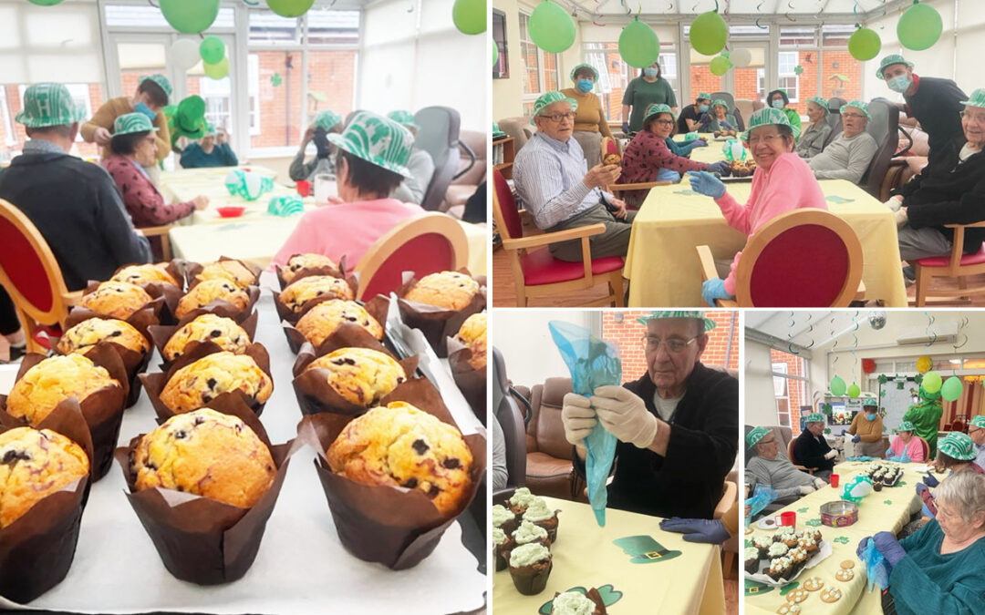 St Patricks Day muffins at Princess Christian Care Home