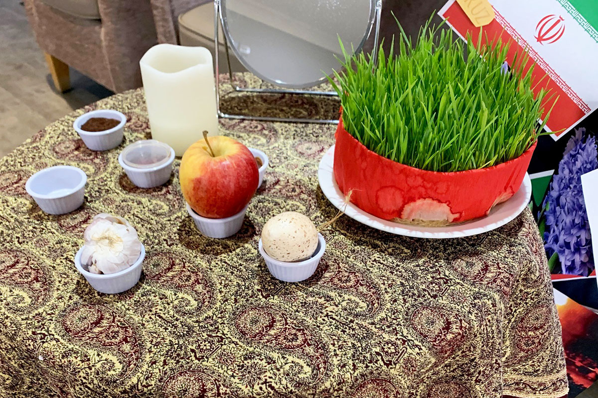 Princess Christian Care Home celebrates Iranian New Year with a Haft-Sin table