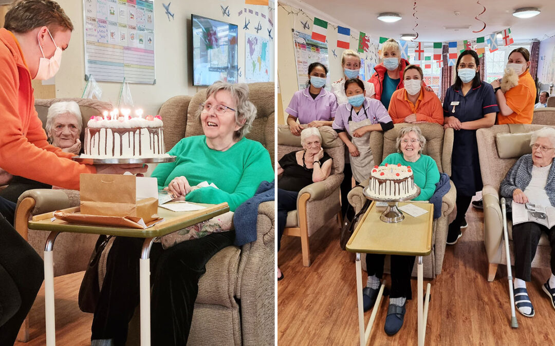 Happy birthday to Margaret at Princess Christian Care Home