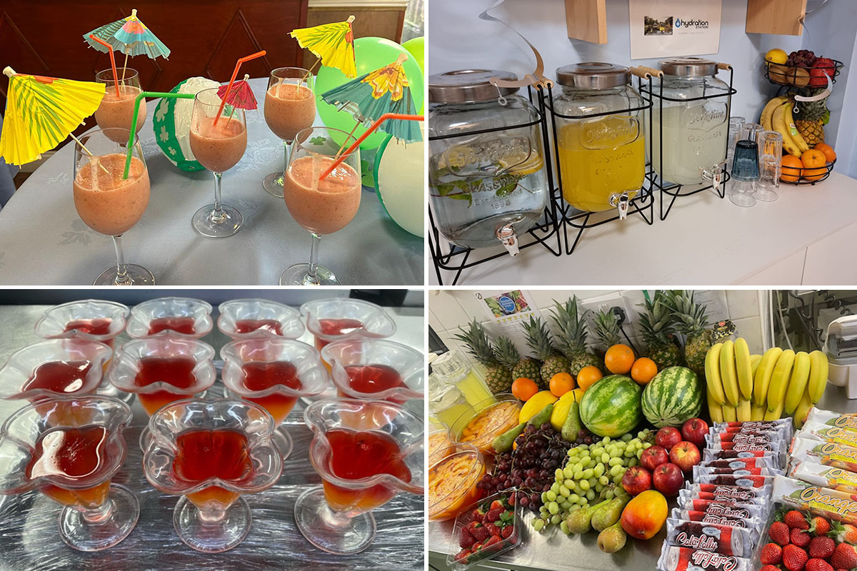 Nutrition and Hydration Week fruits, jellies and smoothies at Princess Christian Care Home
