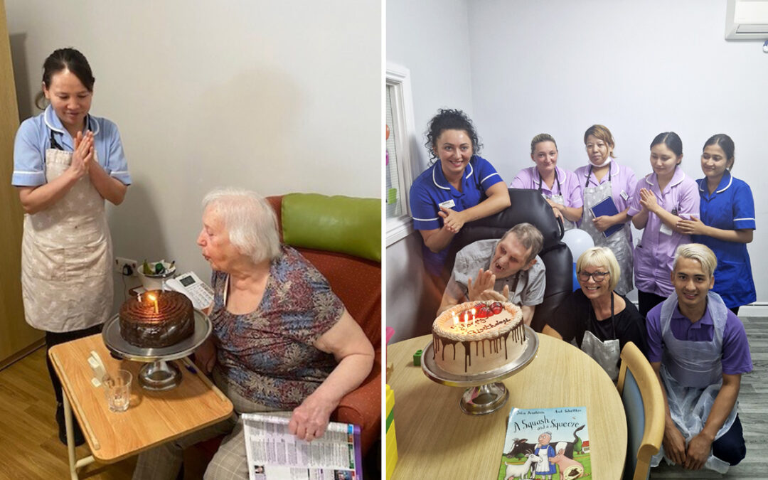 Happy birthday to Irene and Michael at Princess Christian Care Home