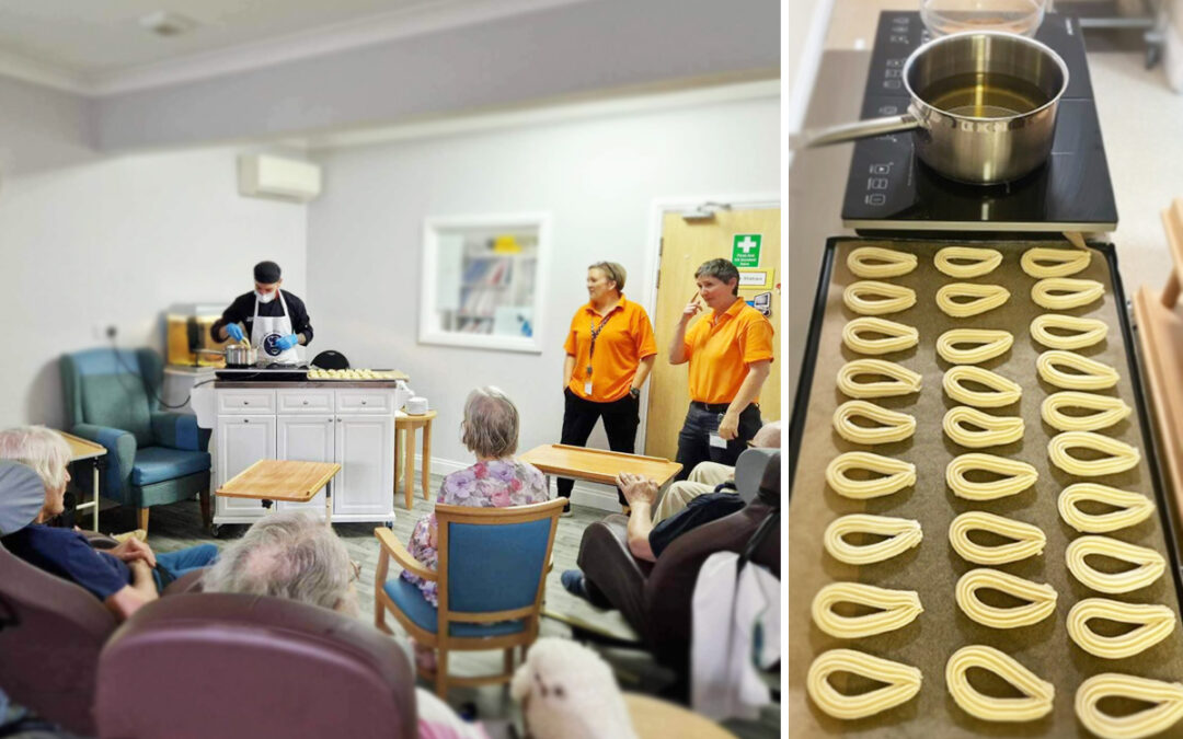 Cooking Churros with Cosmin at Princess Christian Care Home