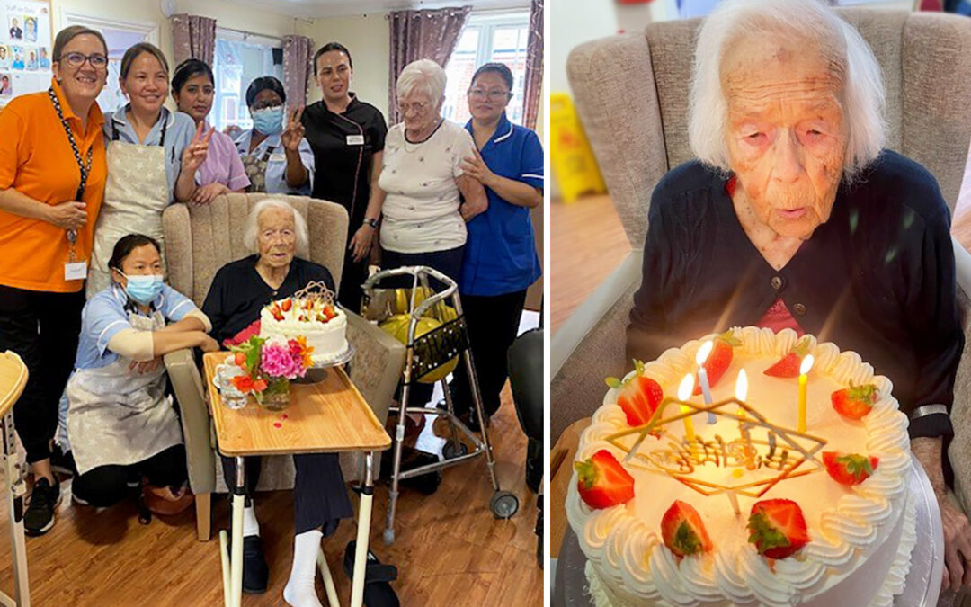 Birthday celebrations for Eileen at Princess Christian Care Home
