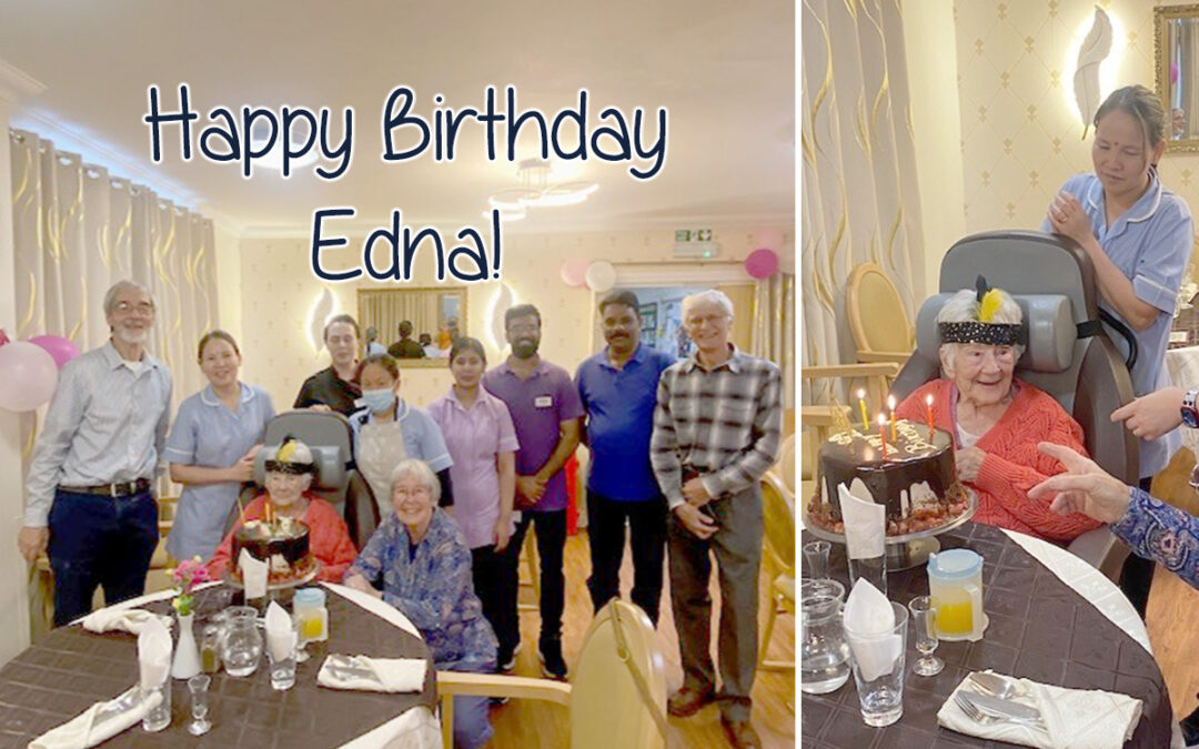 Celebrating Ednas 99th birthday at Princess Christian Care Home