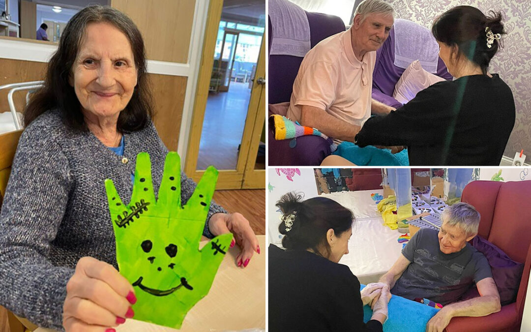 Princess Christian Care Home residents enjoy Namaste and Halloween crafts