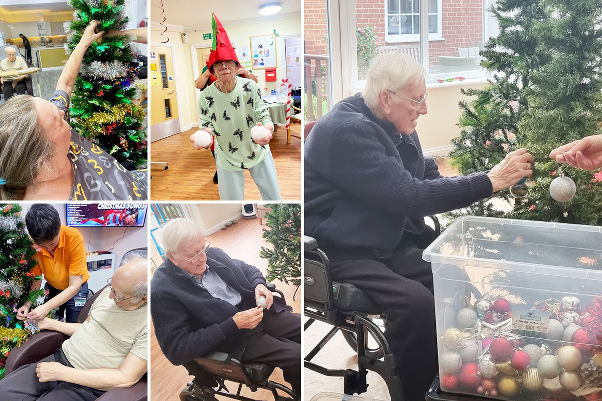 Elf Day and tree decorating at Princess Christian Care Home