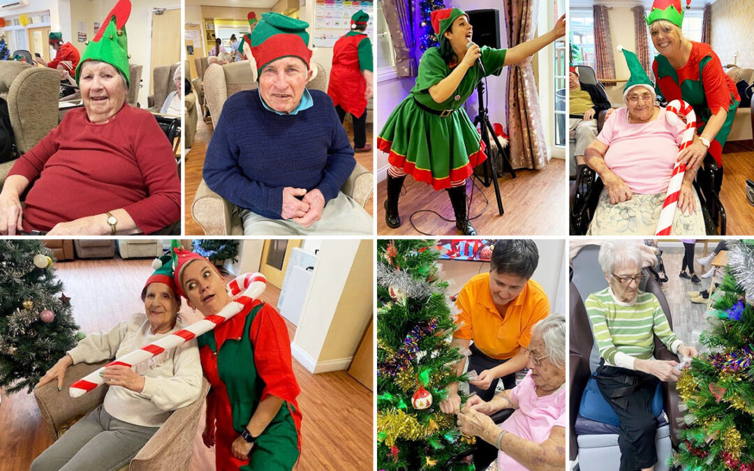 Elf Day entertainments at Princess Christian Care Home