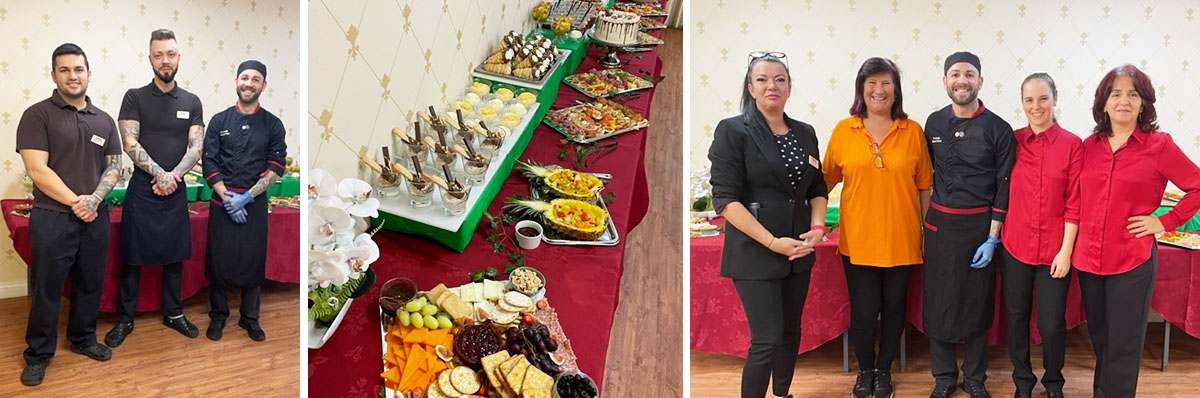 Wonderful New Year buffet and teams at Princess Christian Care Home