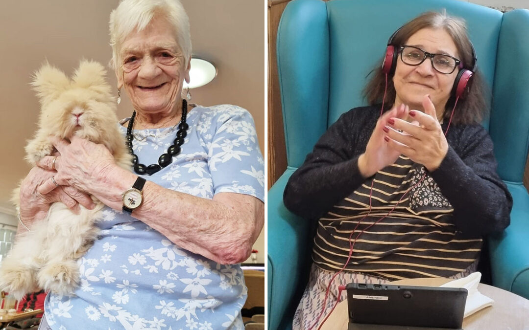 Pet Therapy and favourite music at Princess Christian Care Home