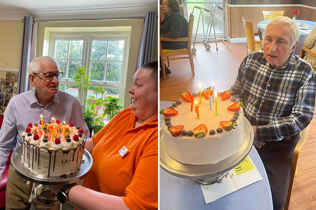 Happy birthday to Hesh and Malcolm at Princess Christian Care Home