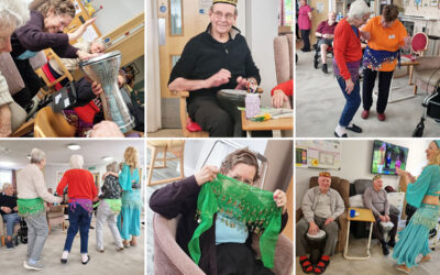 Belly dancing fun on Father's Day at Princess Christian Care Home